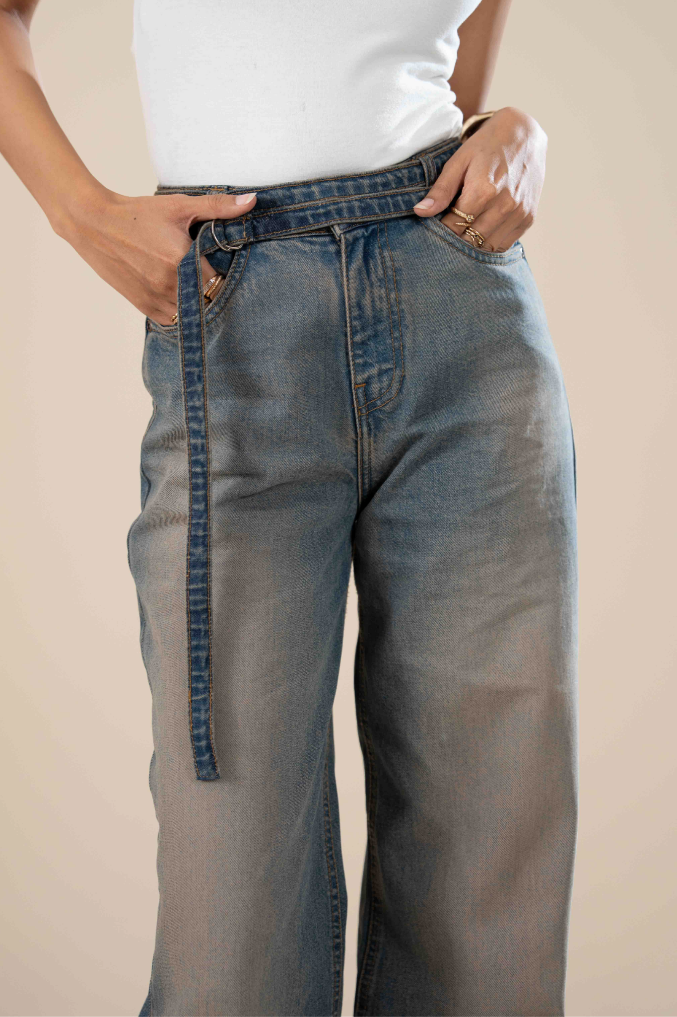 Dira Double Belt Wide Leg
