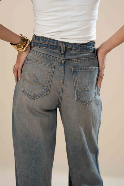 Dira Double Belt Wide Leg