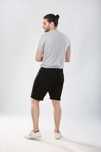 Saif Black Shorts