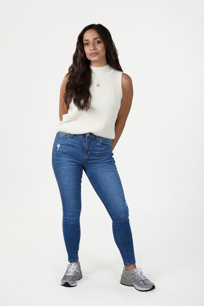 Maya Mid Rise Skinny Jeans
